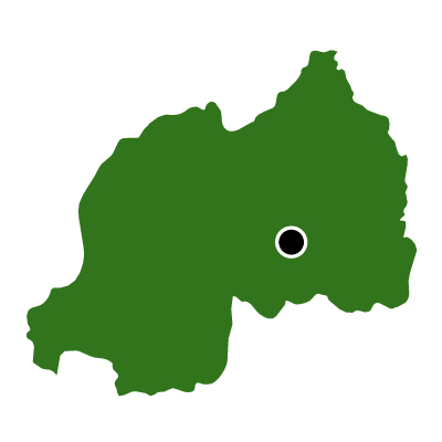 ルワンダ共和国無料フリーイラスト｜首都(緑)